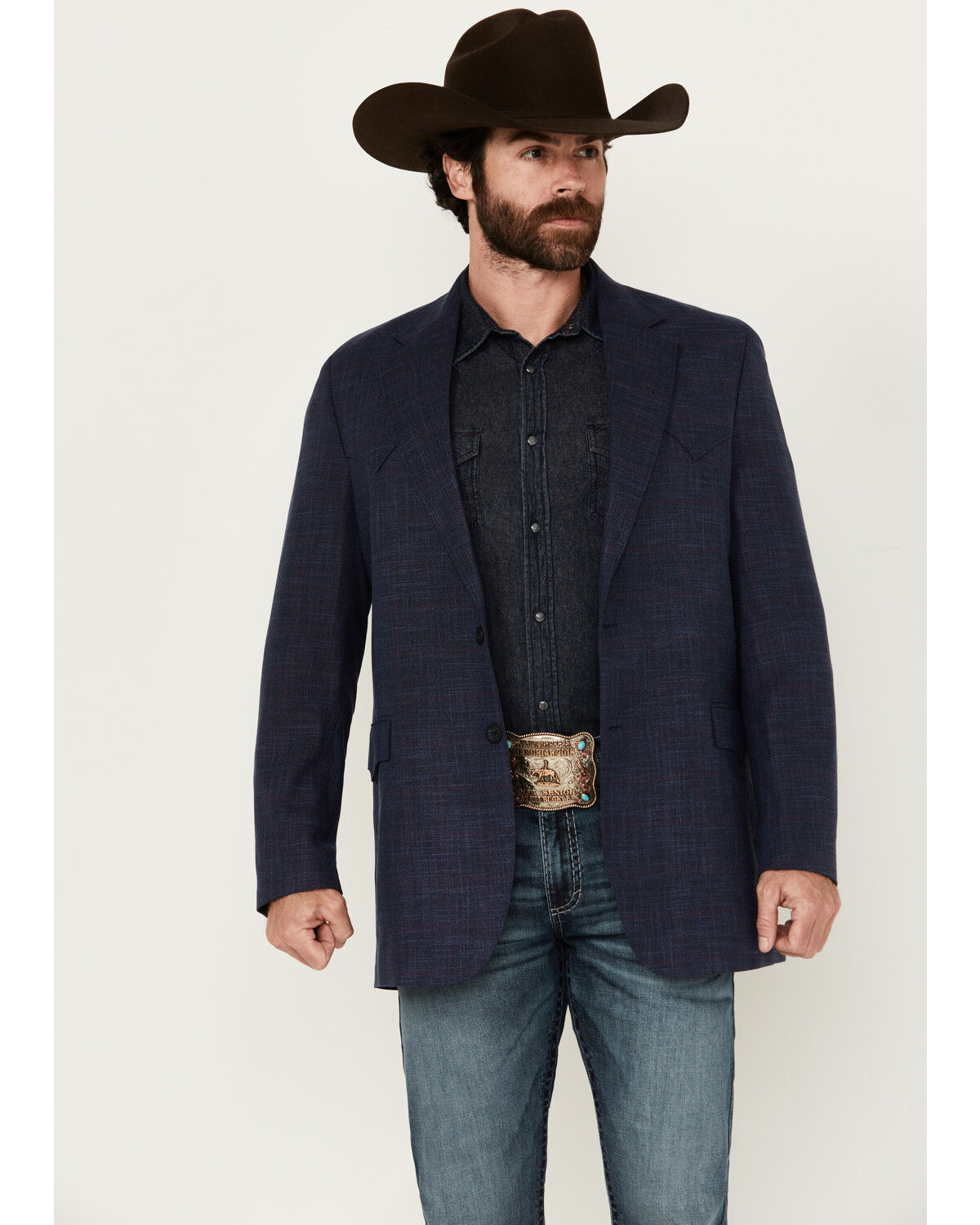 Circle S Men's Plaid Print Western Sportcoat - Big