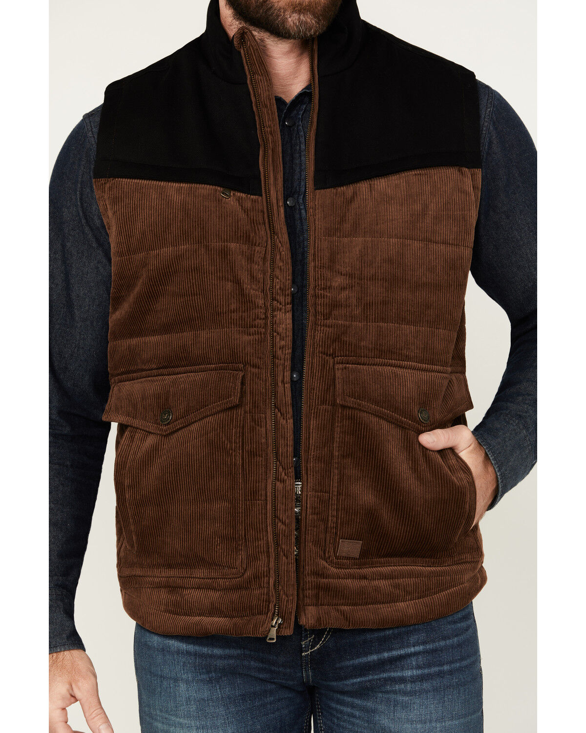 Cody James Men's Waren Corduroy Puffer Vest
