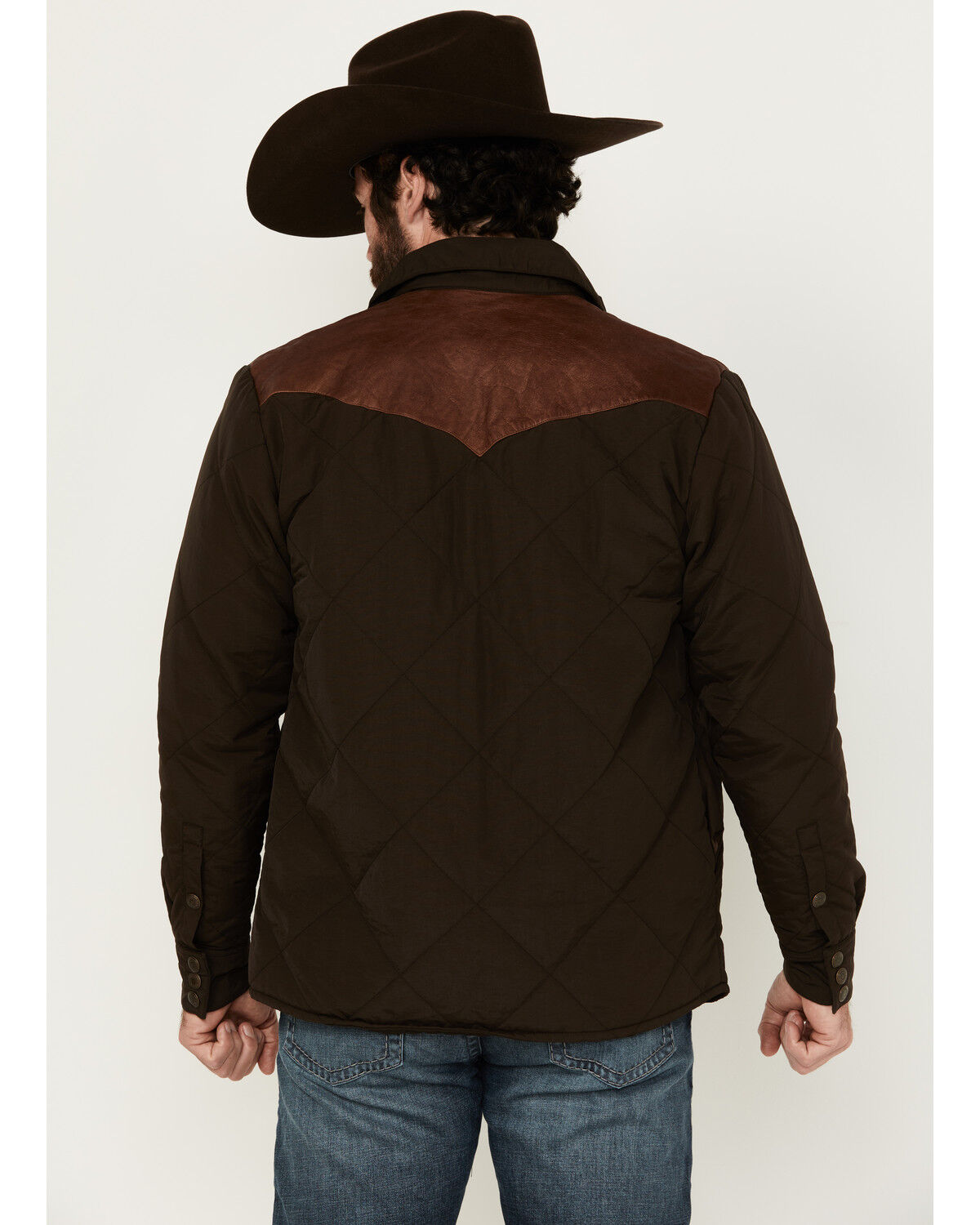 Resistol Men's Quilted Leather Yoke Jacket