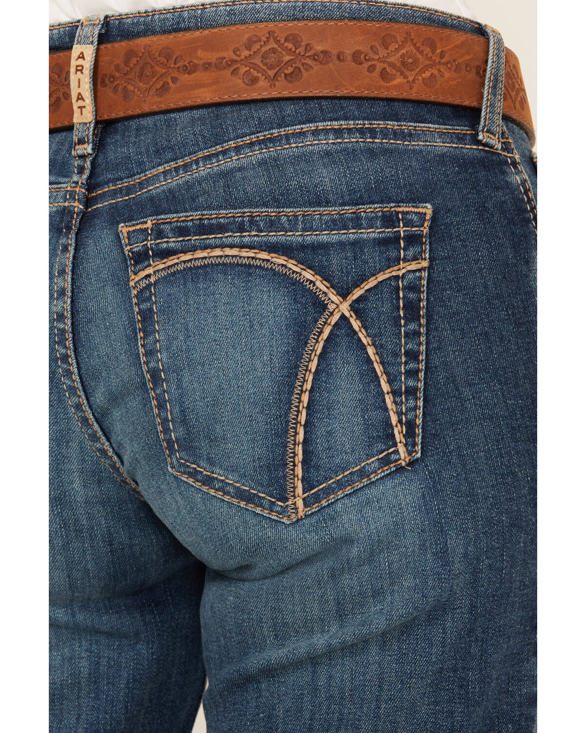Ariat Women's Hasley Dark Wash Mid Rise Slim Trouser Denim Jeans