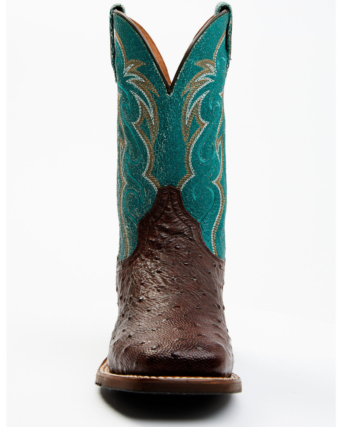 Dan Post Men's Exotic Full-Quill Ostrich Western Boots - Broad Square Toe