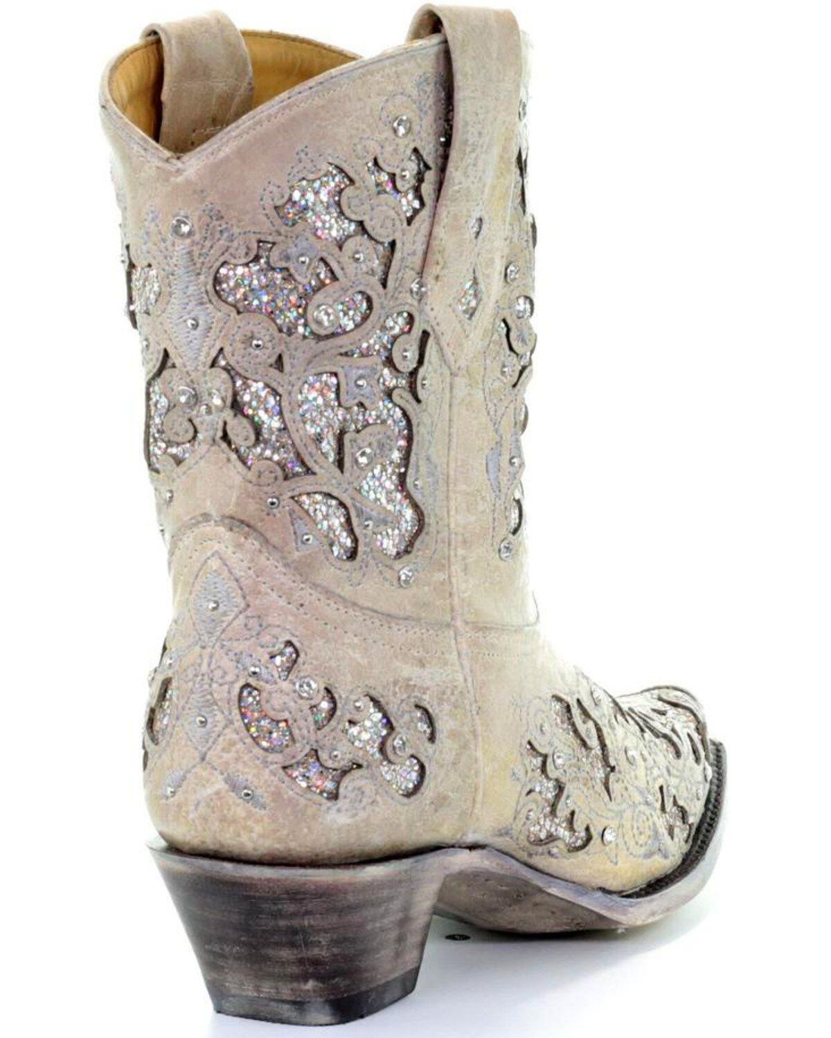 Corral Women's Metallic Glitter Inlay & Crystal Boots - Snip Toe