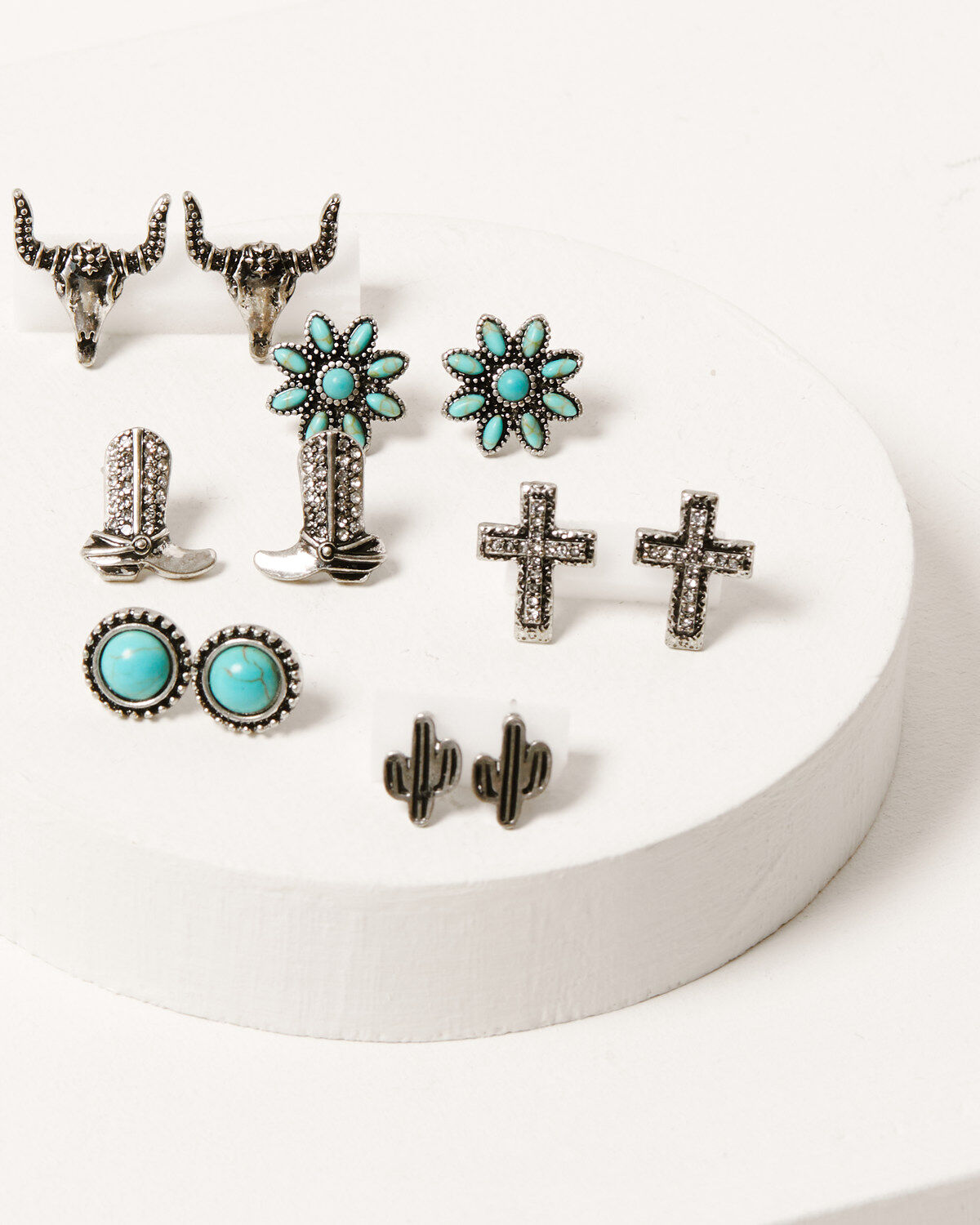 Shyanne Women's Autumn Sunset 6-Piece Cowboy Boot Earrings Set