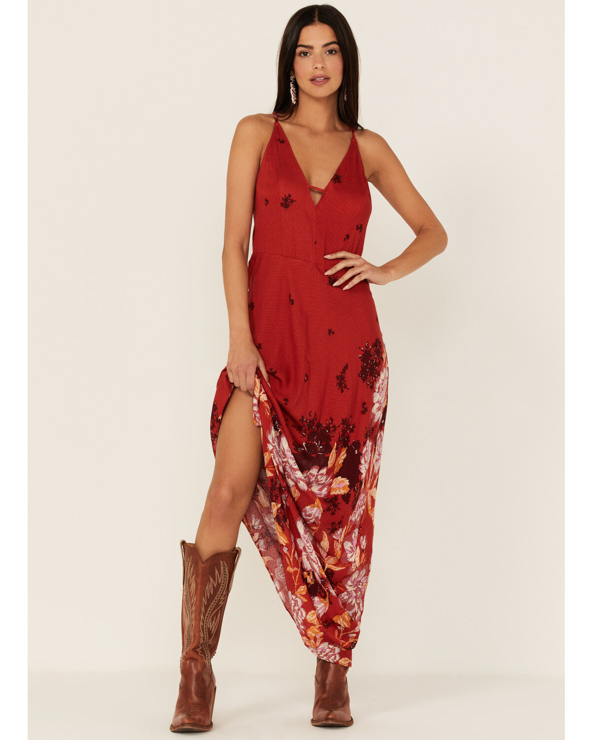 Free People Women's Get To You Floral Print Maxi Dress