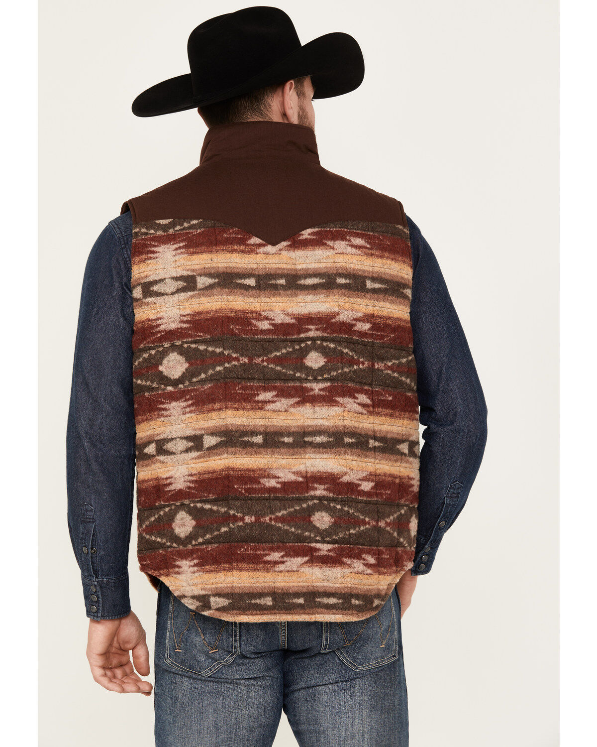 Cinch Men's Canvas Reversible Quilted Southwestern Zip Vest