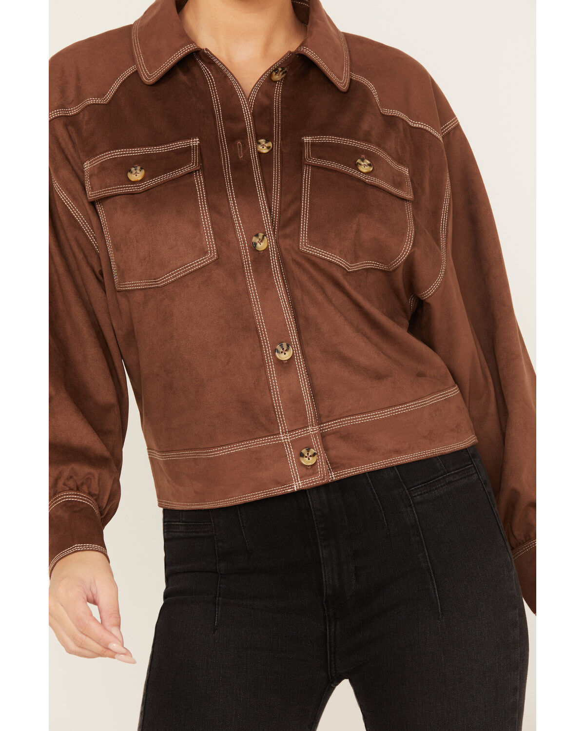 Shyanne Women's Faux Suede Trucker Jacket