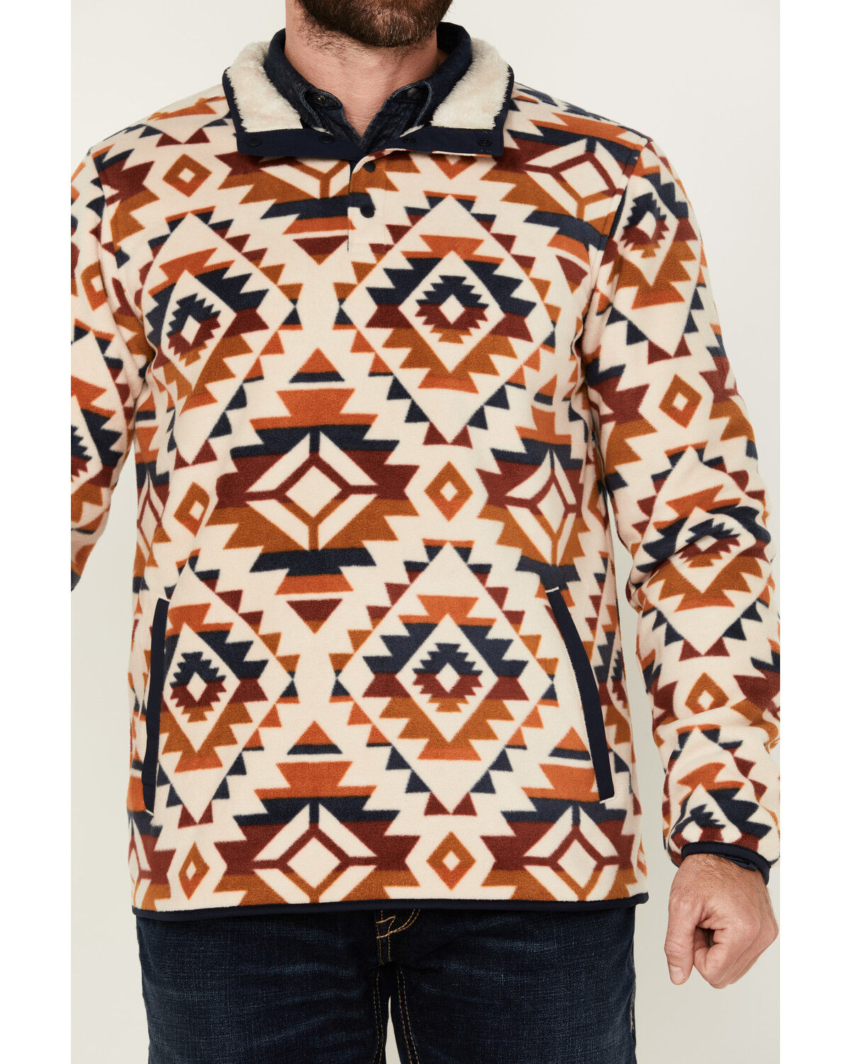 Cody James Men's Base Camp Southwestern Print 1/4 Snap Pullover
