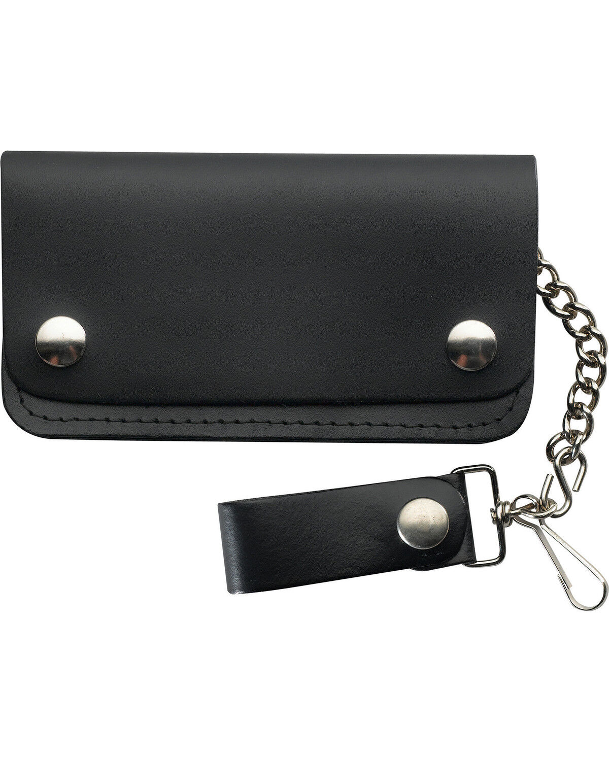Western Express Men's Black Leather Biker Wallet