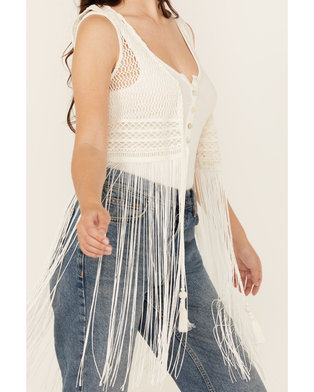 Idyllwind Women's Hawls Crochet Fringe Vest