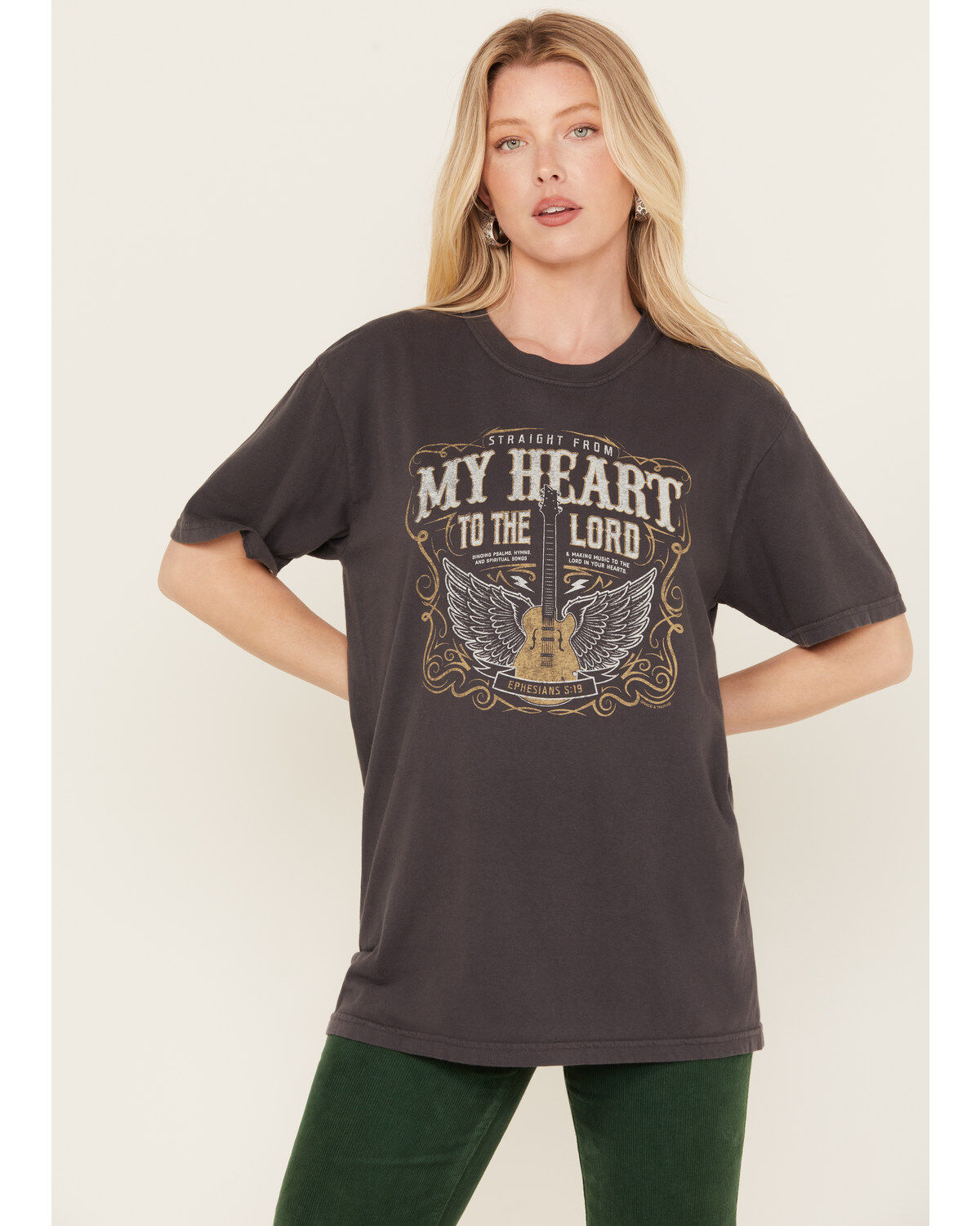 Kerusso Women's My Heart To The Lord Guitar Graphic Tee