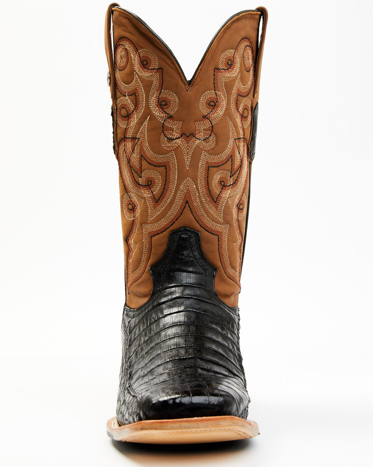 Tanner Mark Men's Exotic Caiman Belly Western Boots - Broad Square Toe