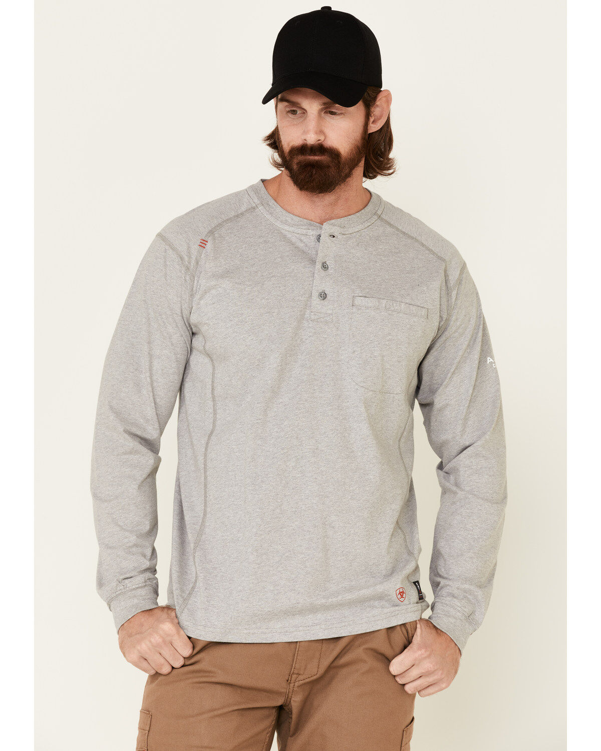 Ariat Men's FR Air Henley Long Sleeve Work Shirt
