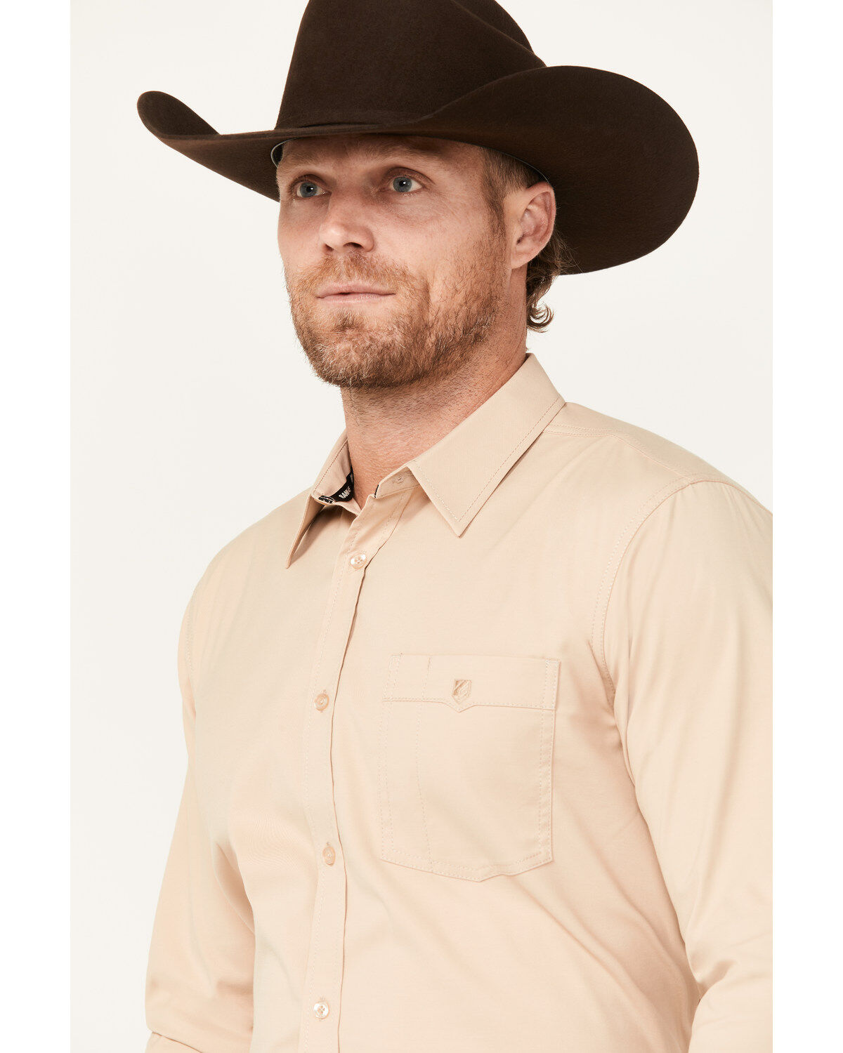 RANK 45® Men's Logo Long Sleeve Button-Down Performance Western Shirt