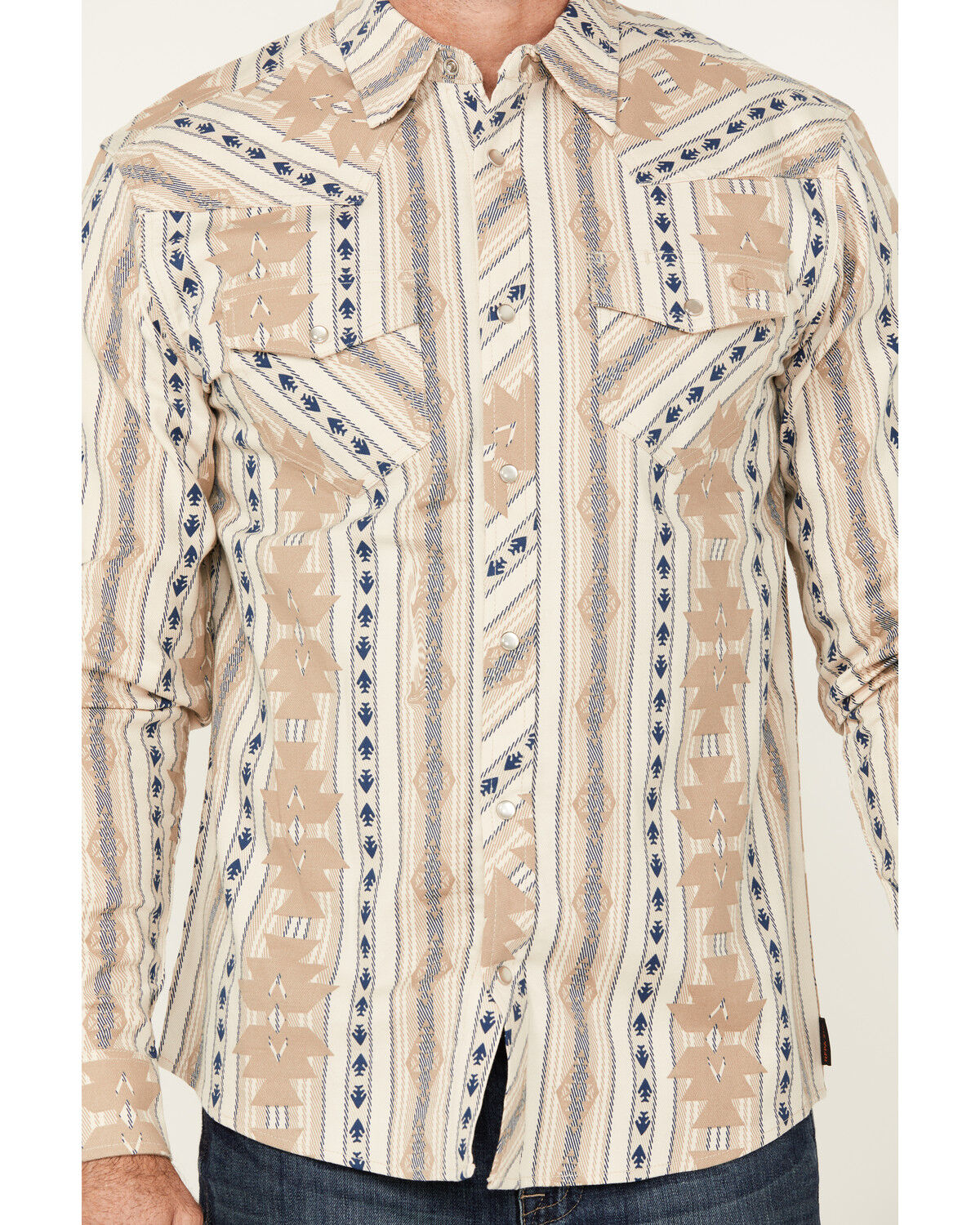 Cody James Men's FR Sedona Southwestern Striped Long Sleeve Pearl Snap Western Work Shirt