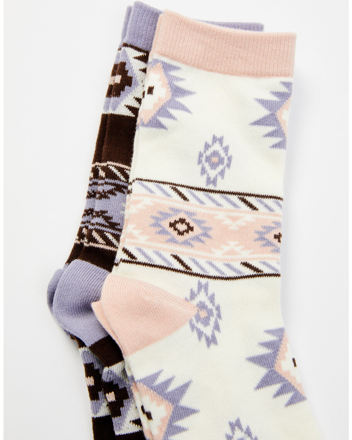 Shyanne Women's Wisteria Southwestern Print Crew Socks - 2 Pack