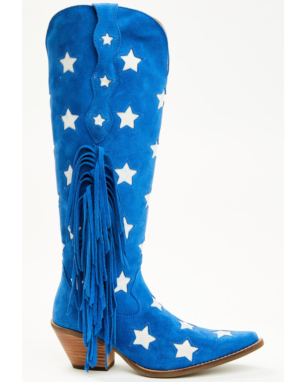 Dingo Women's Super Star Tall Suede Western Boots - Snip Toe