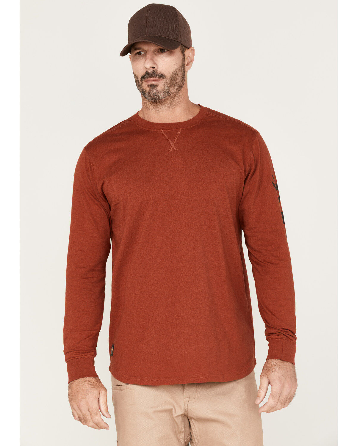 Hawx Men's Solid Logo Graphic Work T-Shirt