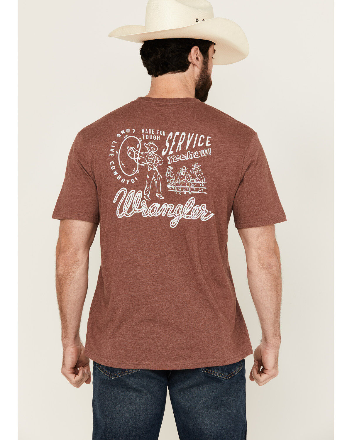 Wrangler Men's Cowboy Logo Short Sleeve Graphic T-Shirt