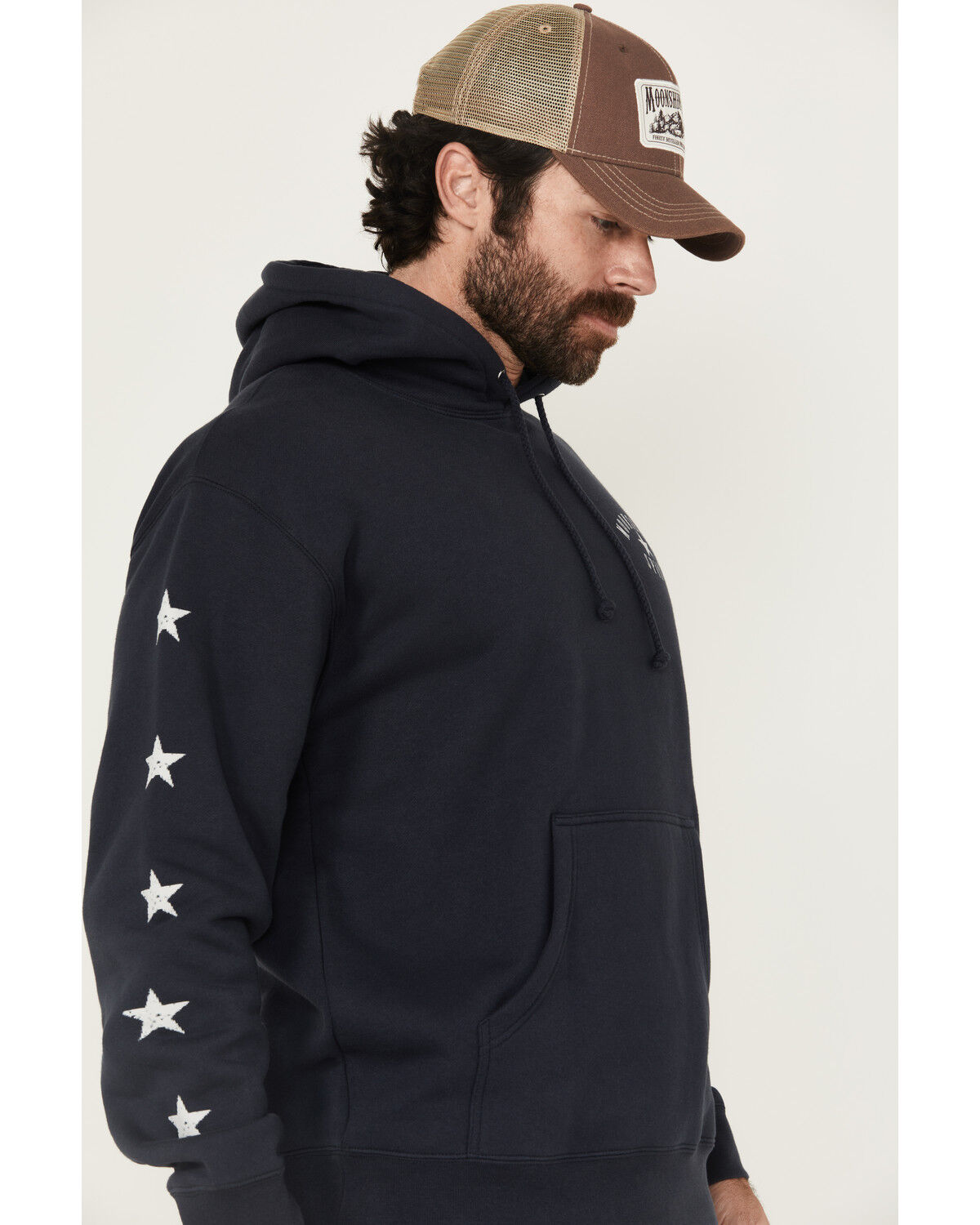 Moonshine Spirit Men's Eagle Star Graphic Hooded Sweatshirt