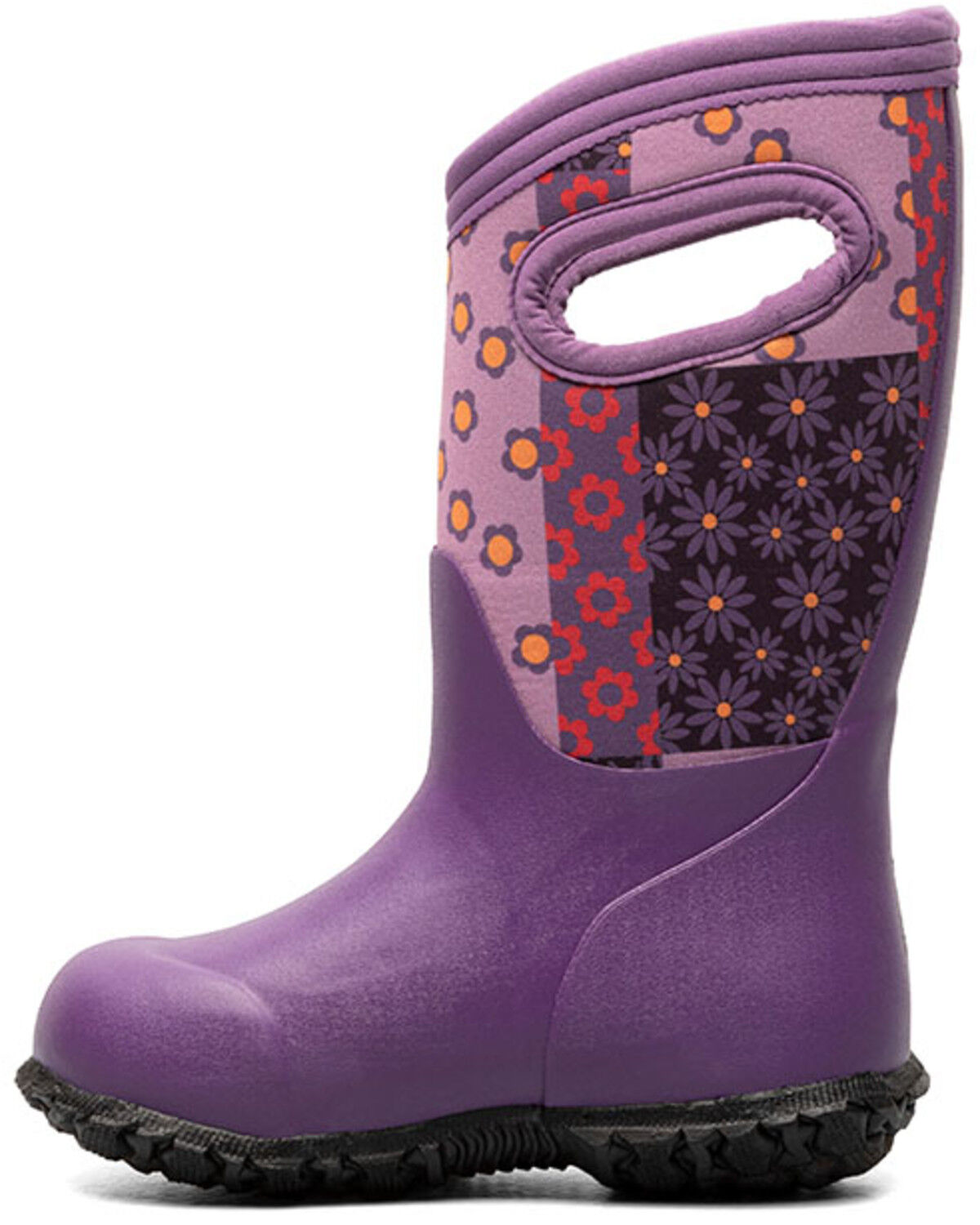 Bogs Girls' York Patchwork Floral Rain Boots - Round Toe