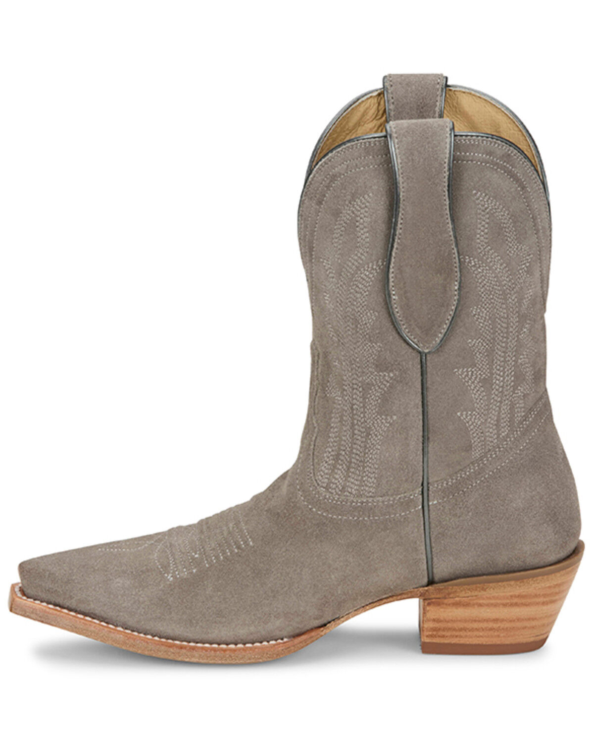 Tony Lama Women's Lea Suede Western Booties - Snip Toe