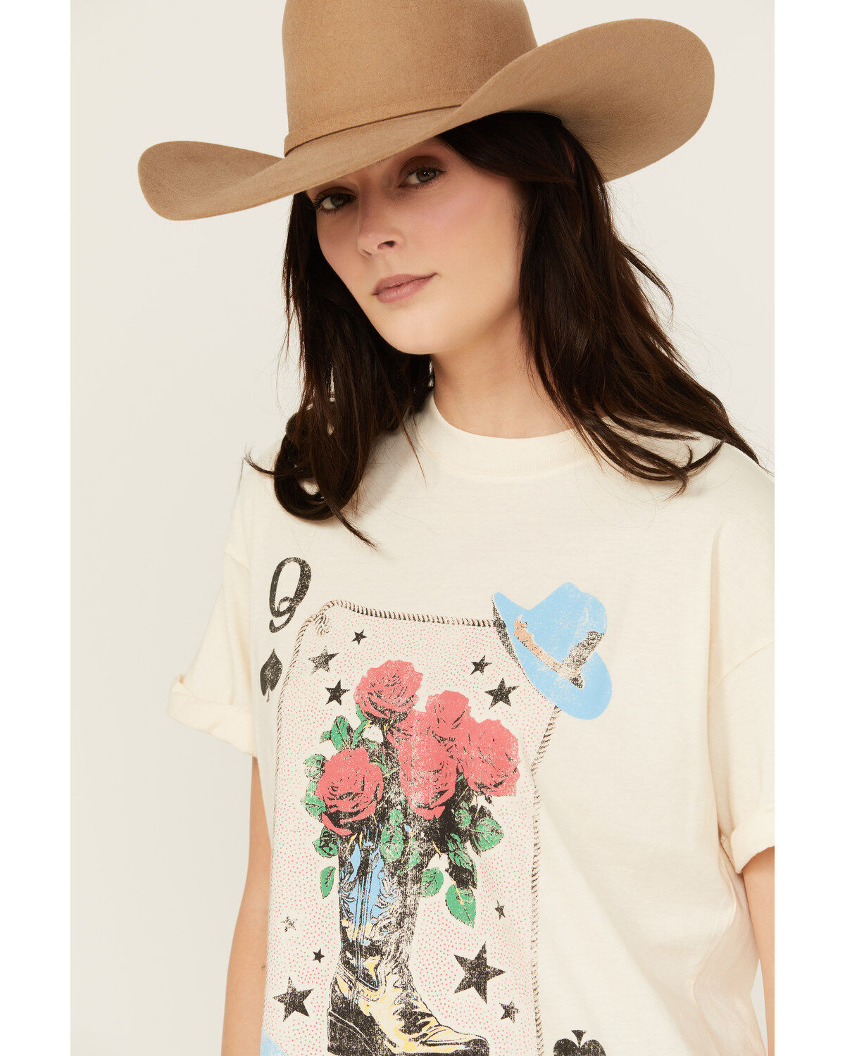 Girl Dangerous Women's Western Card Short Sleeve Tee