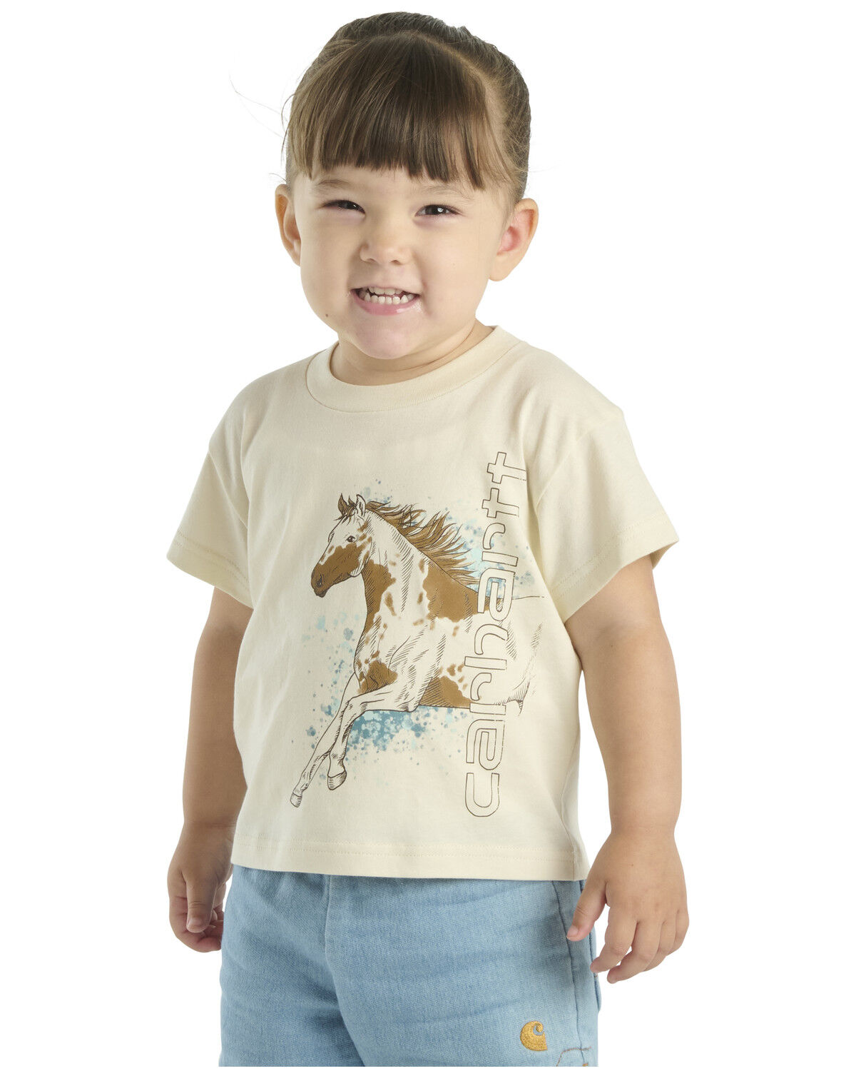 Carhartt Little Girls' Horse Short Sleeve Graphic Tee
