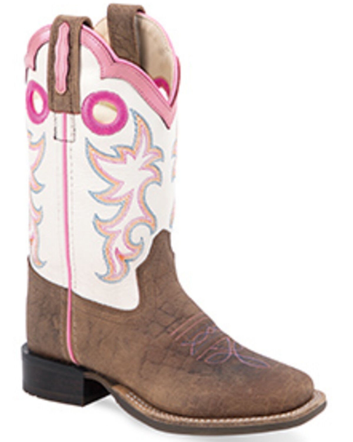 Old West Girls' Western Boots - Broad Square Toe