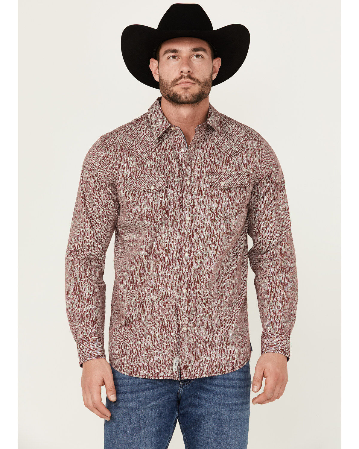 Moonshine Spirit Men's Album Printed Long Sleeve Pearl Snap Western Shirt