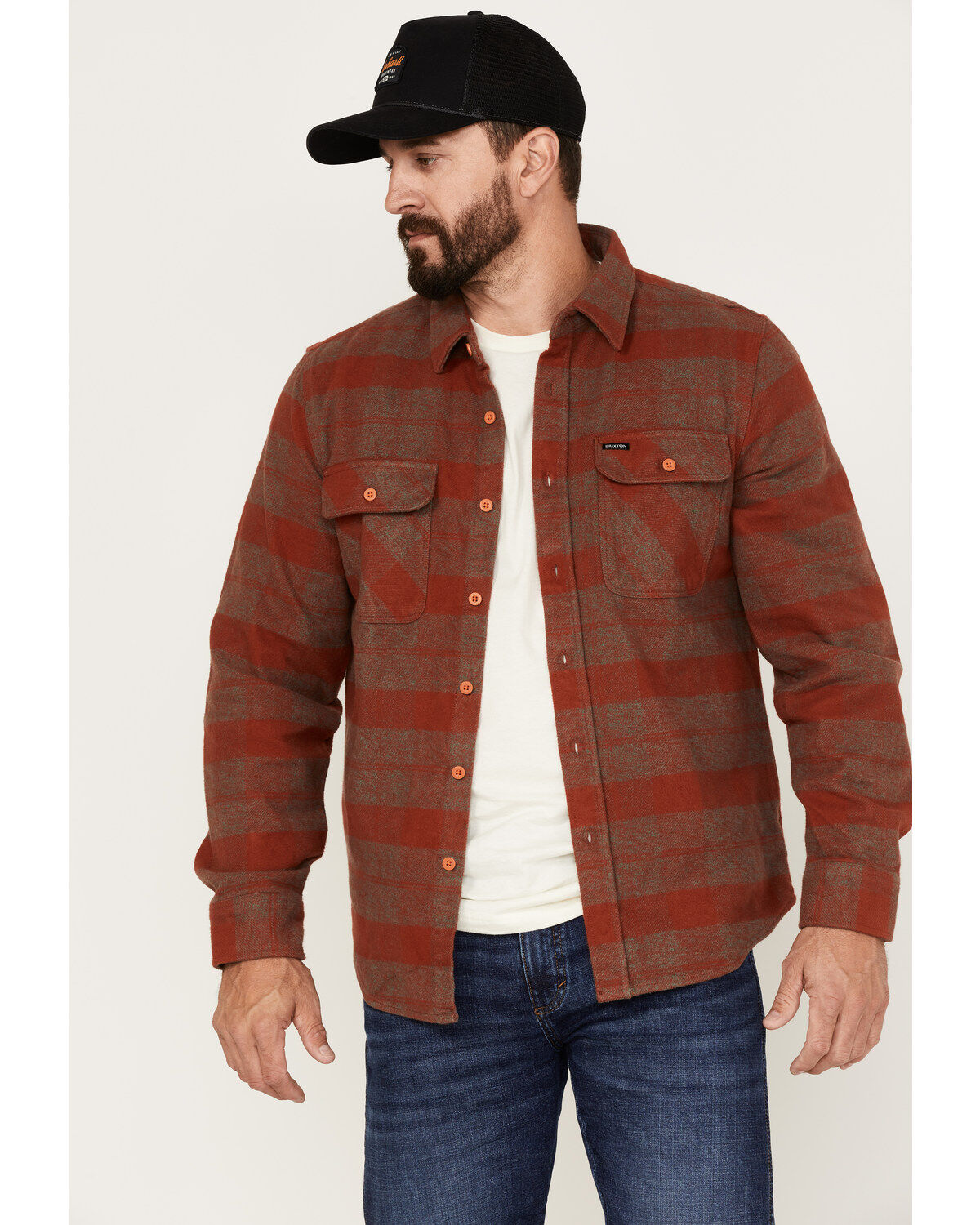Brixton Men's Bowery Long Sleeve Button Down Flannel Shirt