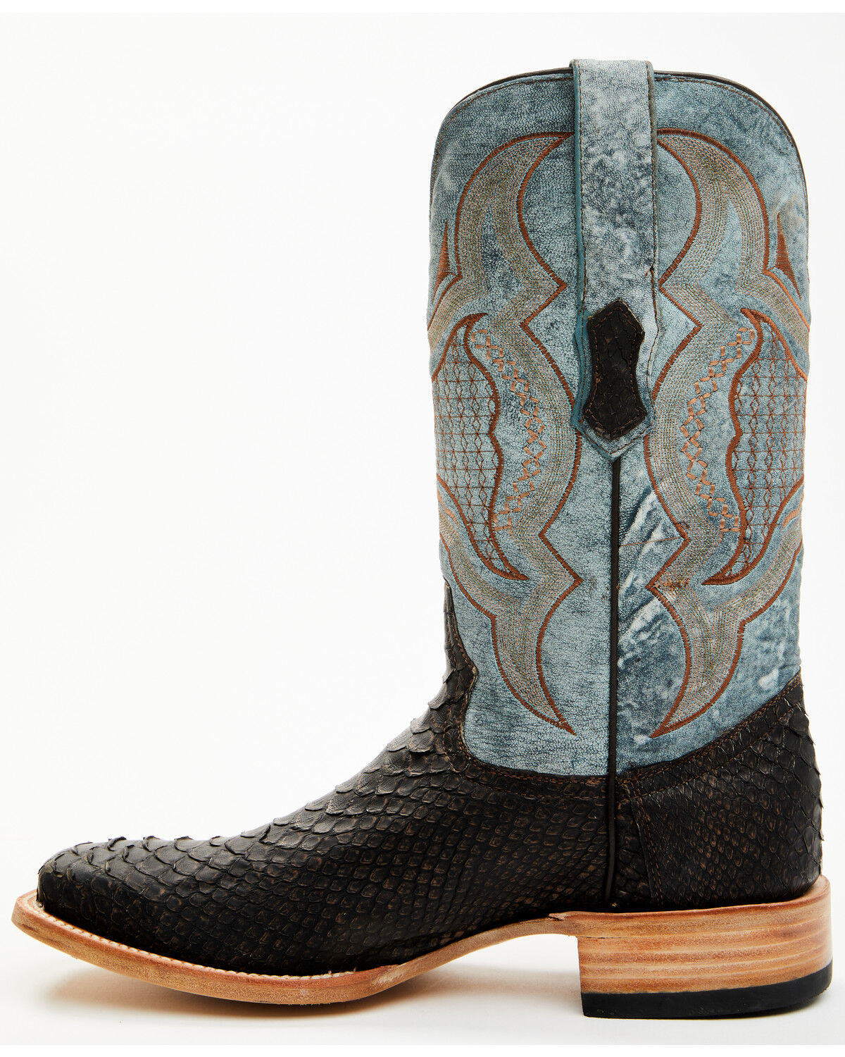 Tanner Mark Men's Python Exotic Western Boots - Broad Square Toe