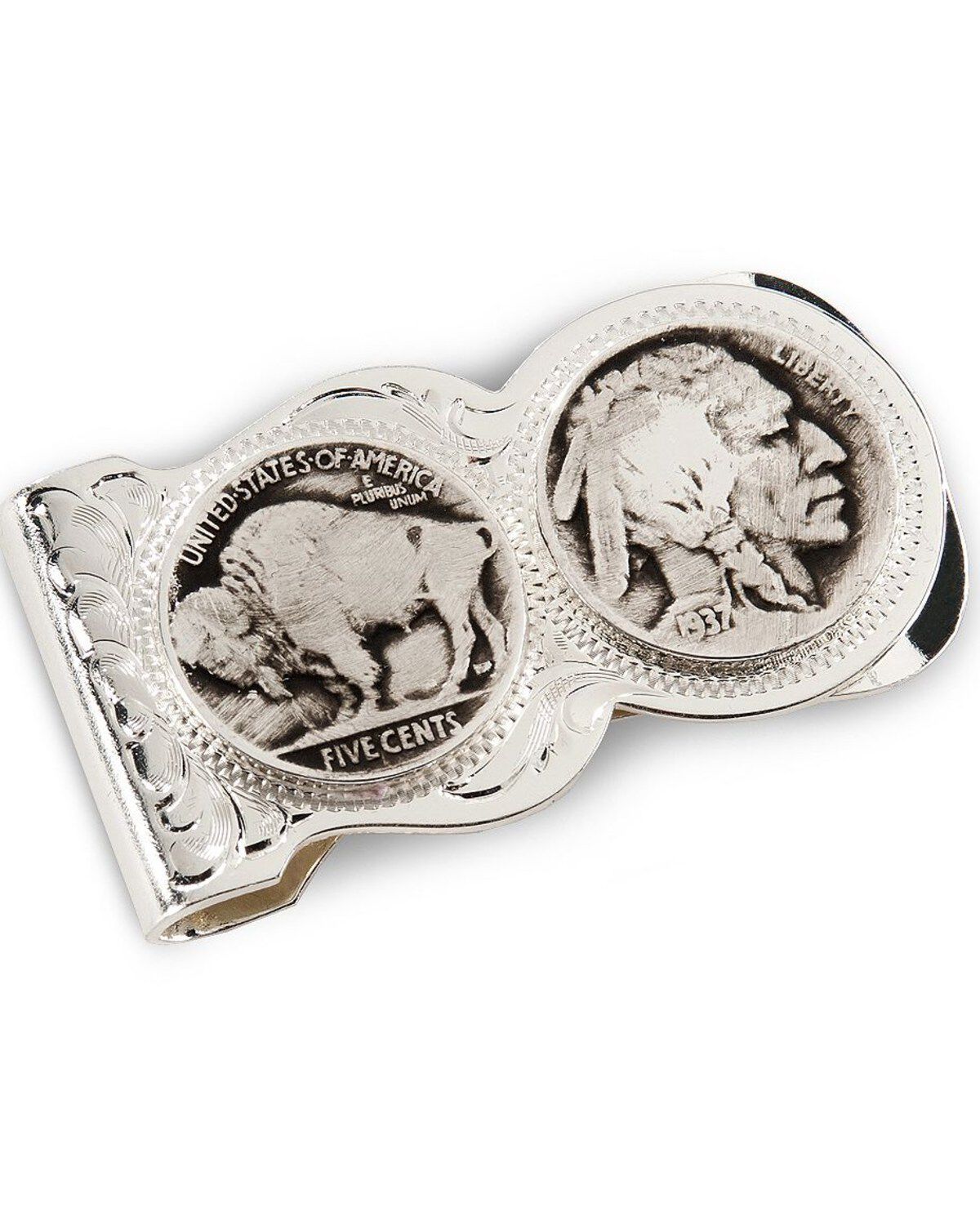 Montana Silversmiths Native American Nickel Money Clip