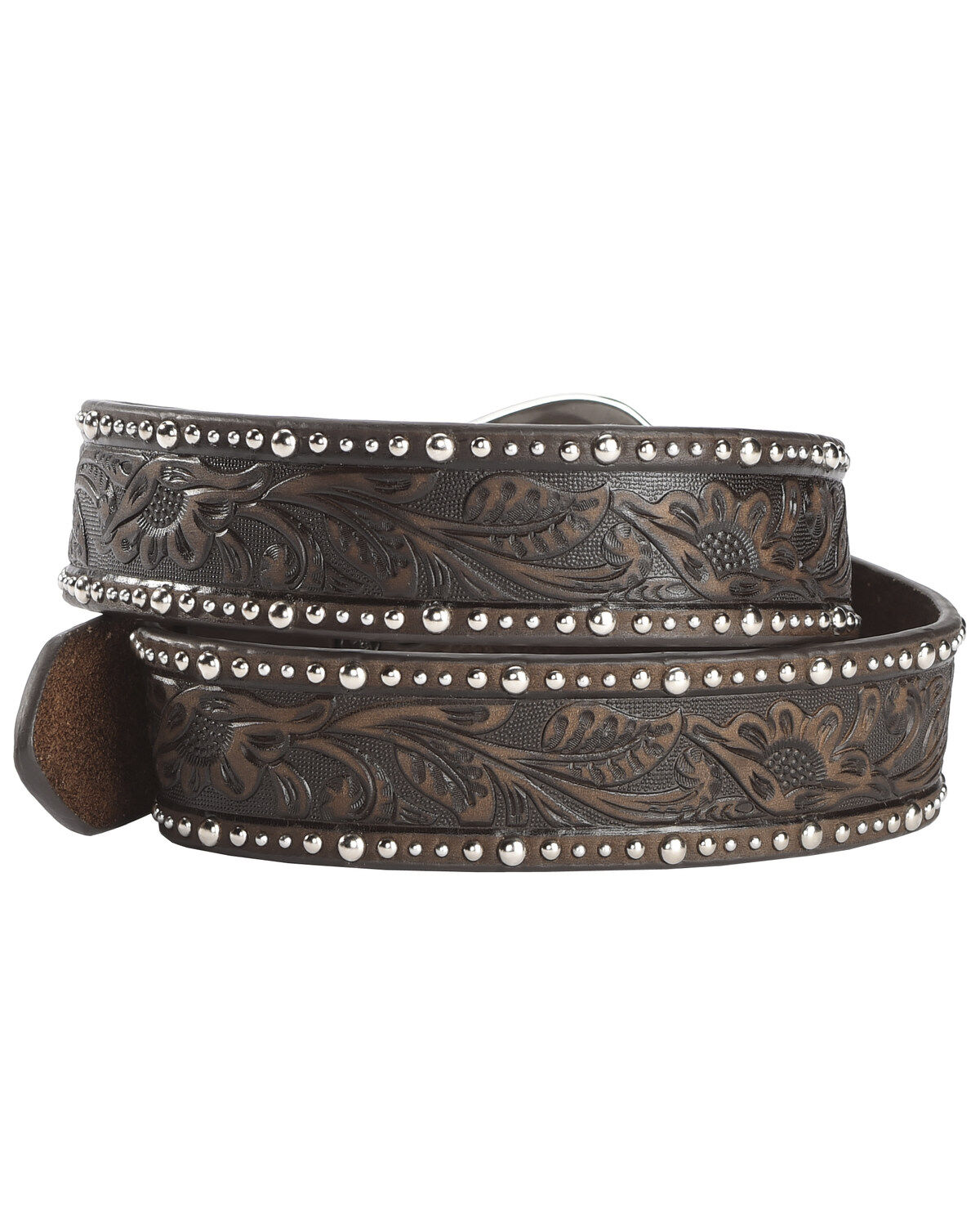 Ariat Women's Tooled & Studded Leather Belt