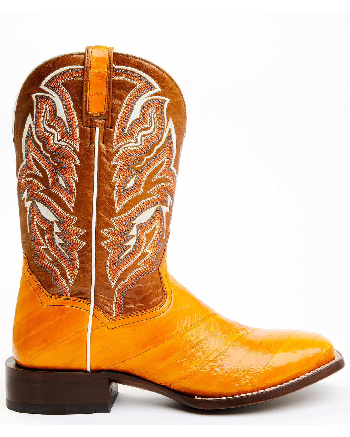Dan Post Men's Buttercup Eel Exotic Western Boots - Broad Square Toe
