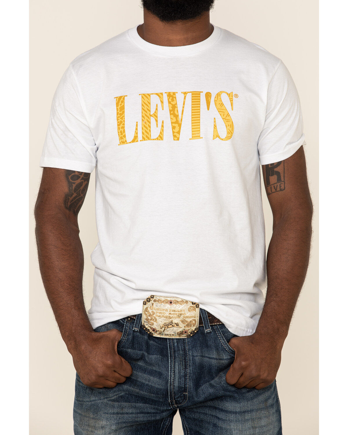 Levi's Men's White Trussard Logo Graphic T-Shirt