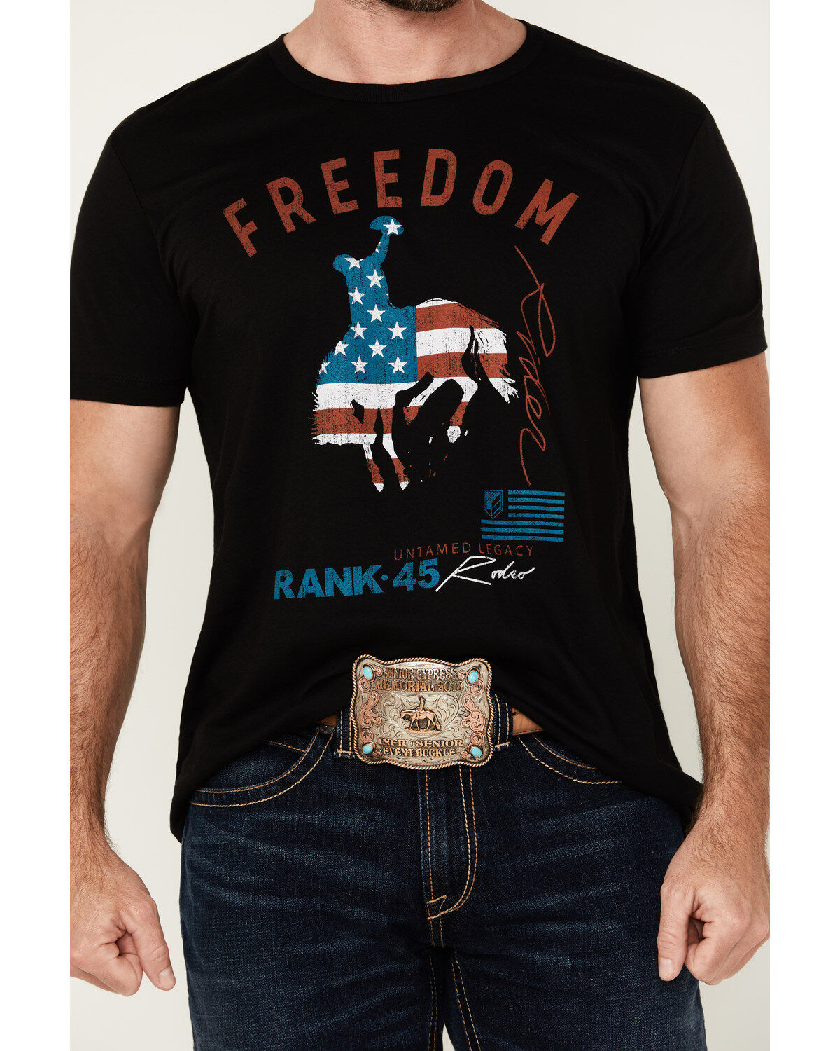 RANK 45® Men's Freedom Rider Americana Short Sleeve Graphic T-Shirt