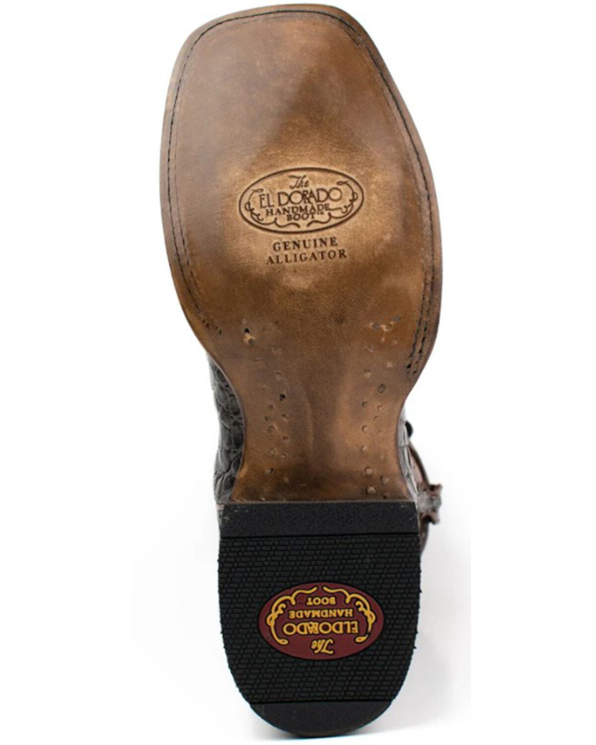 El Dorado Men's American Alligator Exotic Western Boots - Broad Square Toe