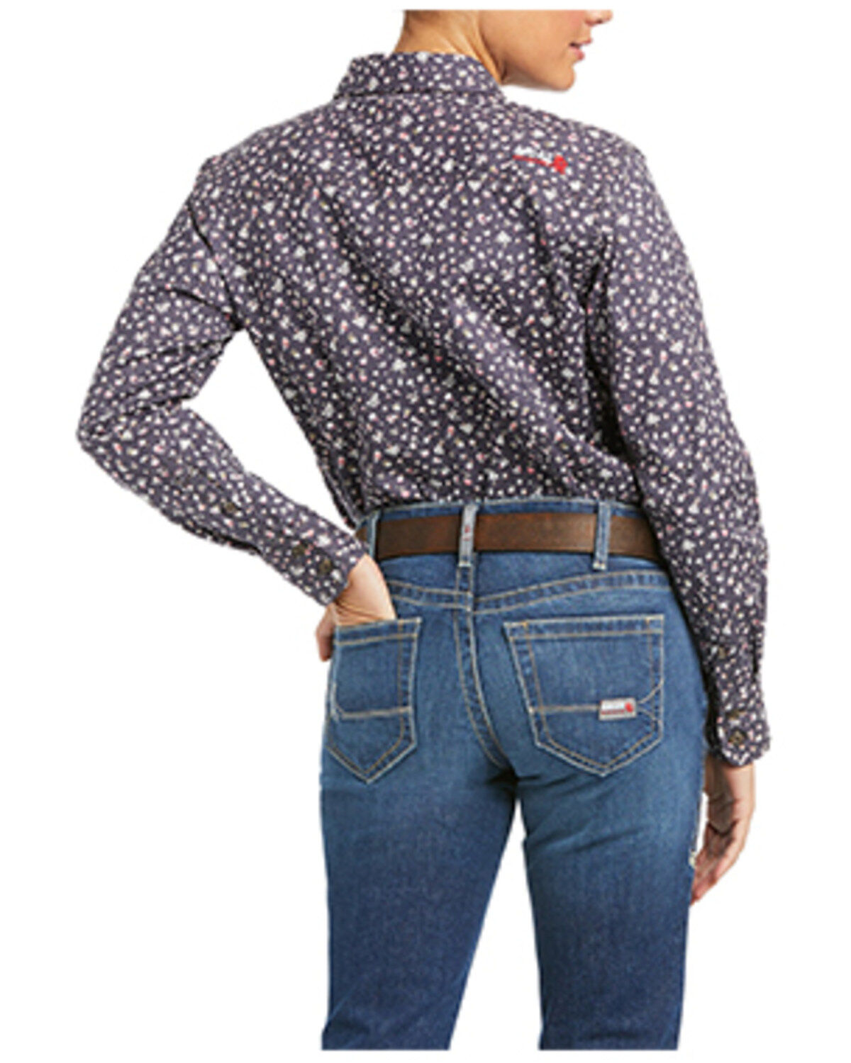 Ariat Women's FR Floral Print Long Sleeve Button Down Romesha DuraStretch Work Shirt