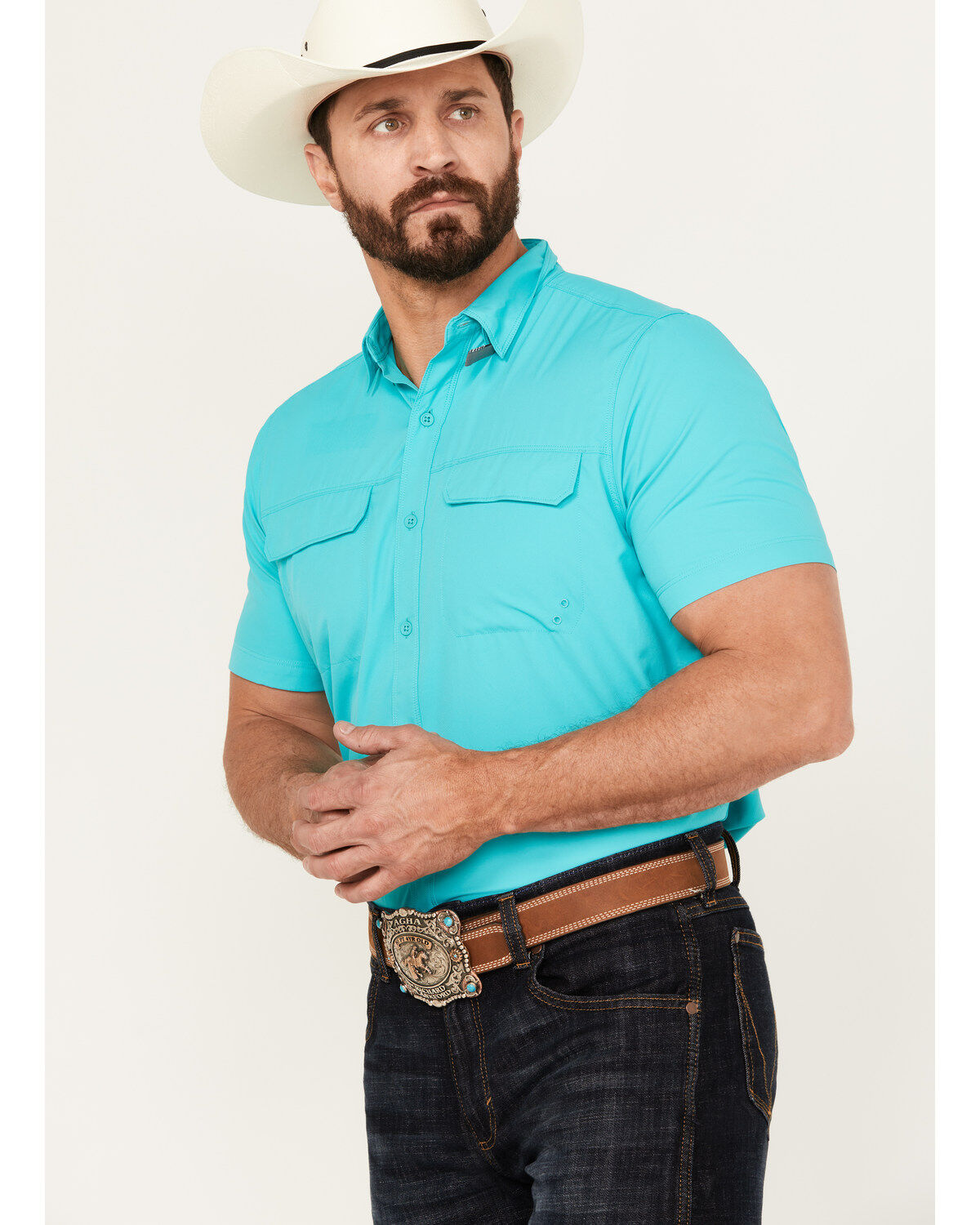 Ariat Men's VentTEK Outbound Solid Fitted Short Sleeve Performance Shirt