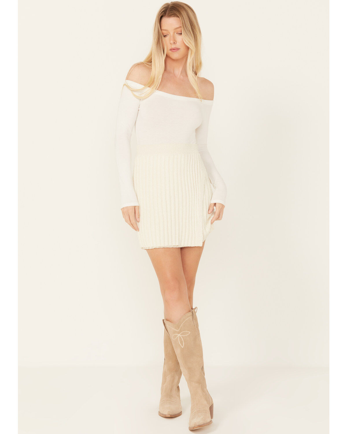 Free People Women's Rosemary Knit Top and Skirt Set - 2 Piece