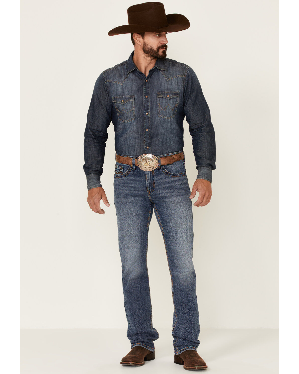 Cody James Men's Patriot Medium Wash Stretch Slim Straight Jeans