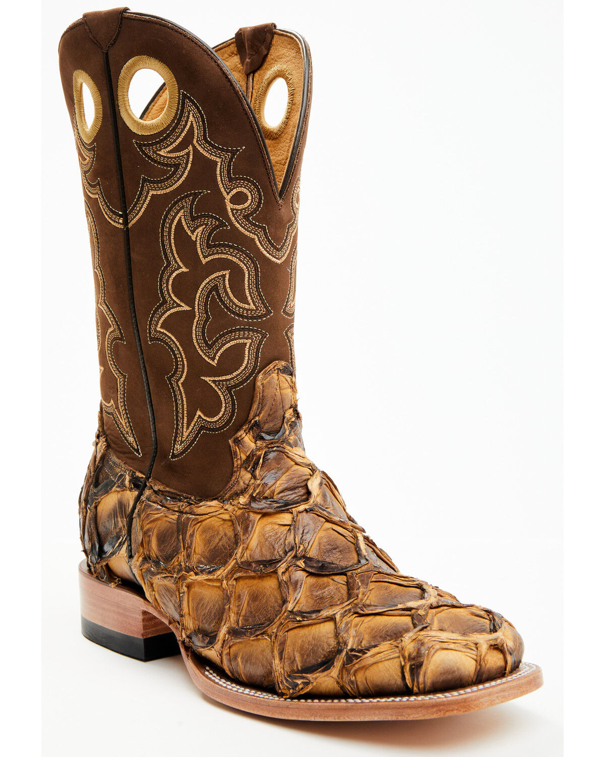 Cody James Men's Exotic Pirarucu Western Boots - Broad Square Toe