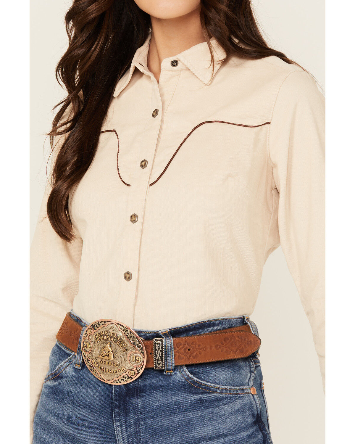 Shyanne Women's Corduroy Long Sleeve Snap Western Shirt