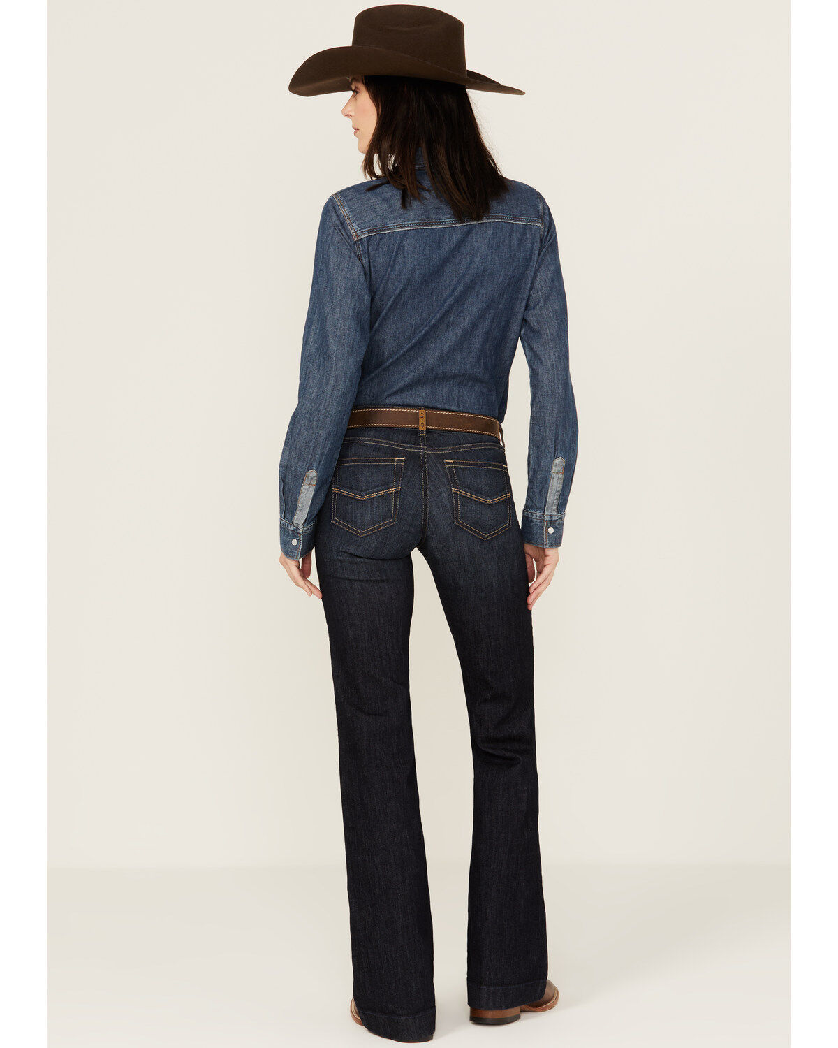 Ariat Women's R.E.A.L. Dark Wash Ophelia Prefect Rise Trouser Denim Jeans