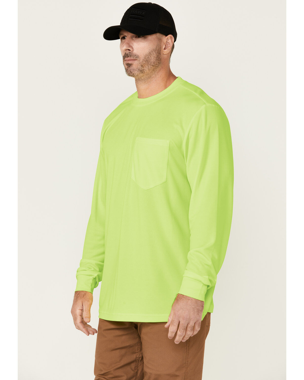 Hawx Men's Enhanced Visibility Long Sleeve Work T-Shirt