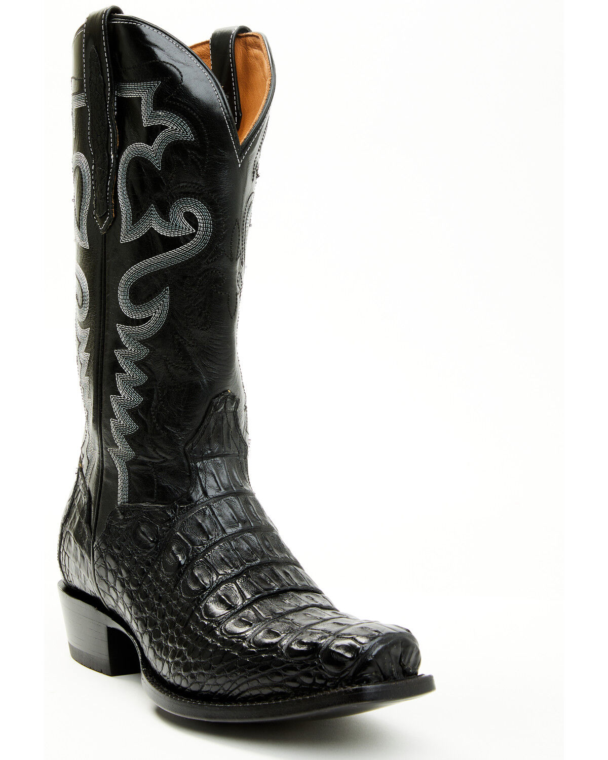 El Dorado Men's Exotic American Alligator Western Boots - Square Toe