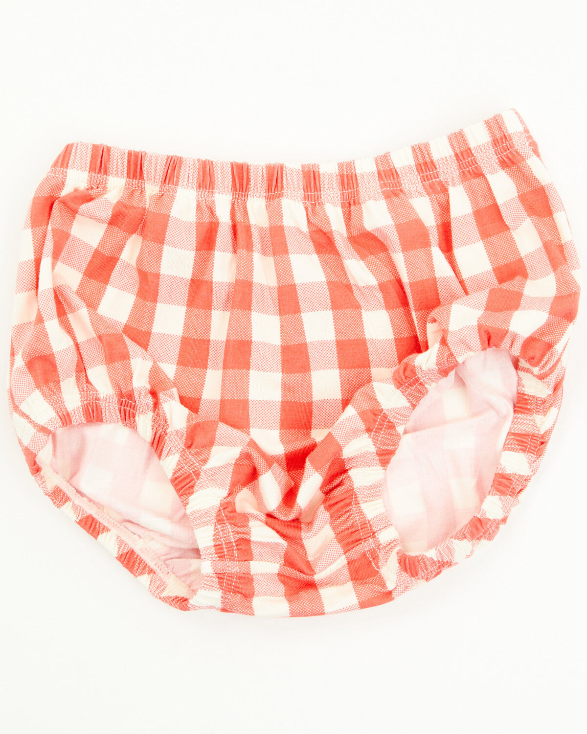 Angel Dear infant Girls' Strawberry Gingham Sleeveless Snap Dress And Diaper Set - 2 Piece