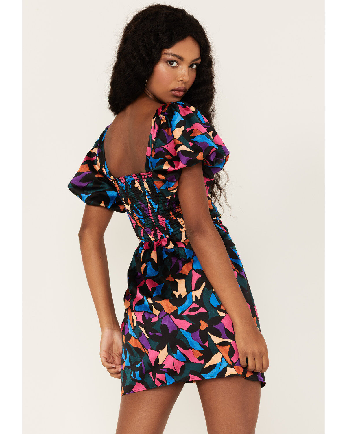 Show Me Your Mumu Women's Danielle Mosaic Print Mini Dress