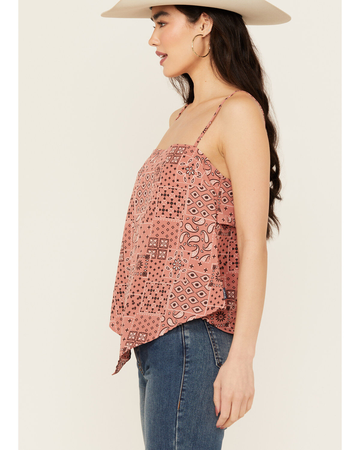 Wrangler Women's Paisley Bandana Tie Tank