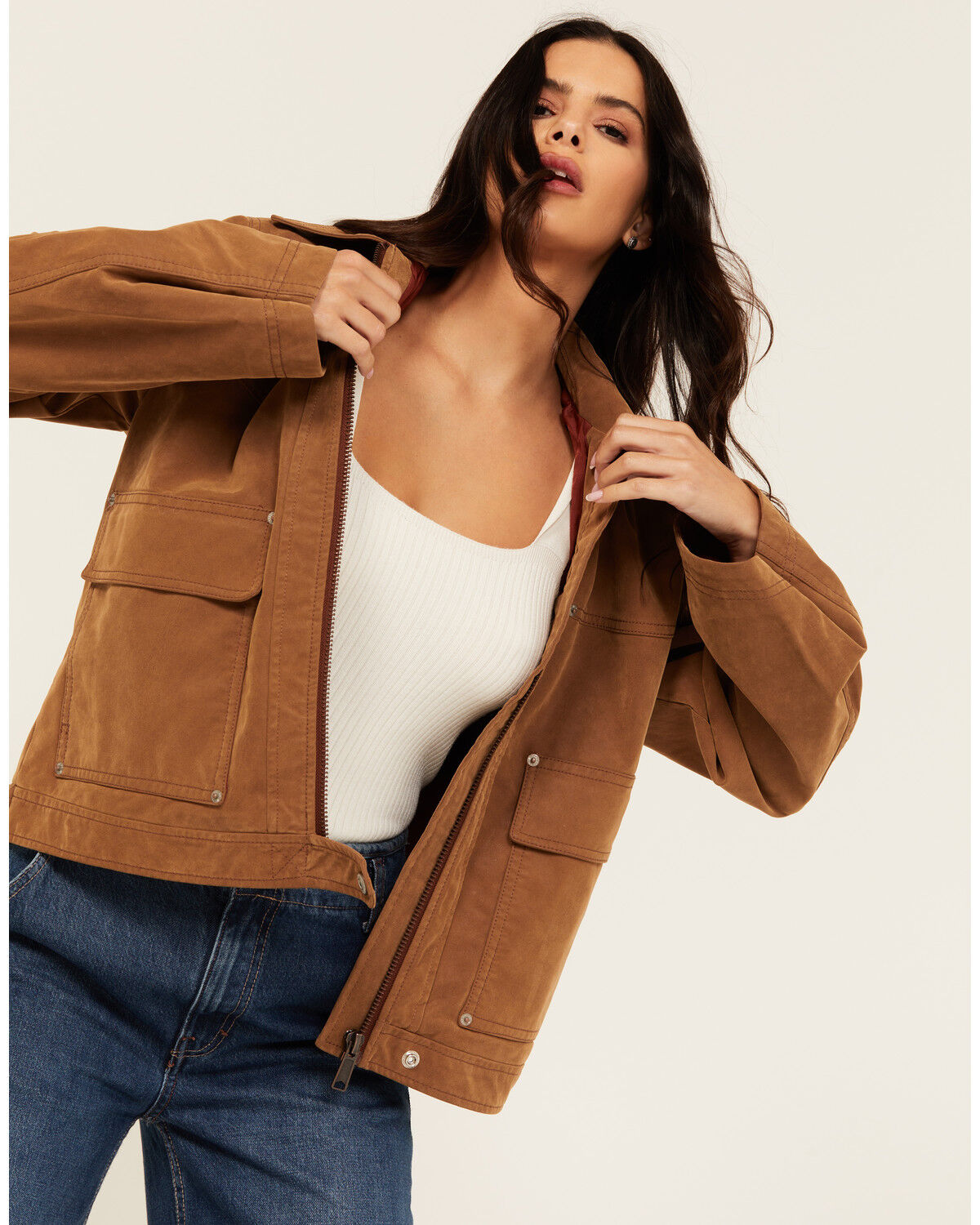 Free People Women's Blair Vegan Suede Jacket